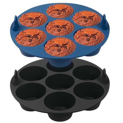 Amazon.com: Webake 2PCS Silicone Air Fryer Muffin Pan for Baking 7 ...