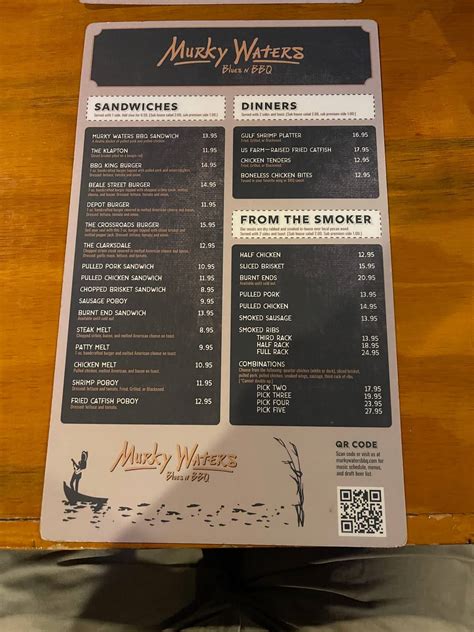 Menu at Murky Waters BBQ - Gulfport, Gulfport