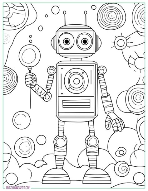 Image result for Robot Coloring Pages Detailed