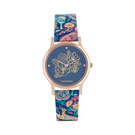 TEAL BY CHUMBAK Round Dial Analog Watch for Women|Lush Blooms ...