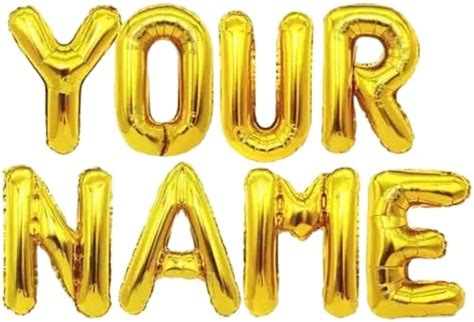 PARTY BOX Make Your Own Custom Phrase Letter Foil (Gold) (Pack of 15 ...