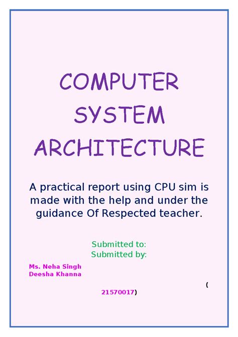Computer System Architecture - COMPUTER SYSTEM ARCHITECTURE A practical ...