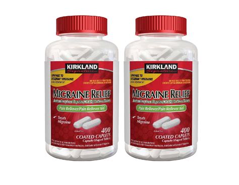Buy kirkland signature migraine relief, 400 coated caplets 2PK Online ...