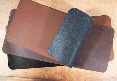 Buy Enya Personalised Handmade Full-grain Buff Leather Desk Mat 3 ...