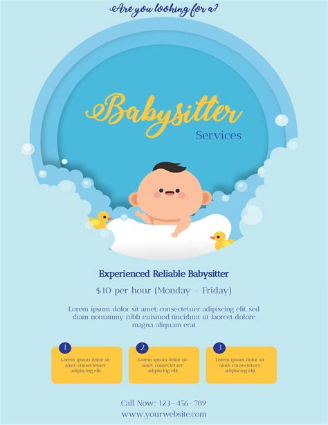 Purple Haven Babysitting Services Template - WordLayouts