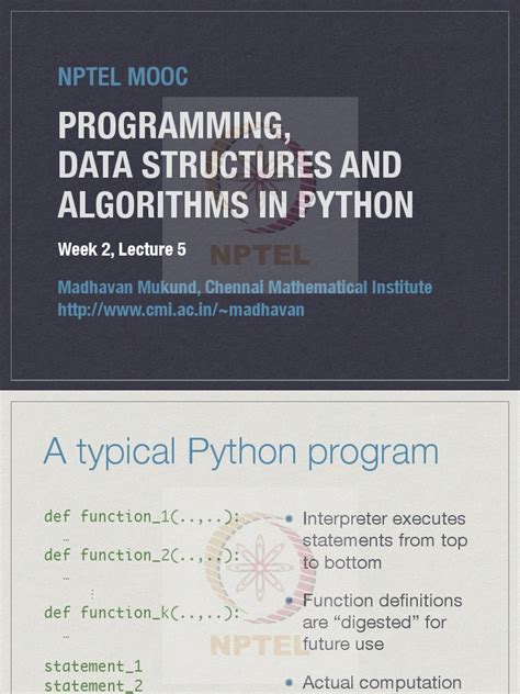 Image result for NPTEL Python Programming