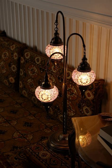 Pink Gothic Floor Lamp, Swan Neck Lamp, Boho Lamp, Bedside Floor Lamp ...