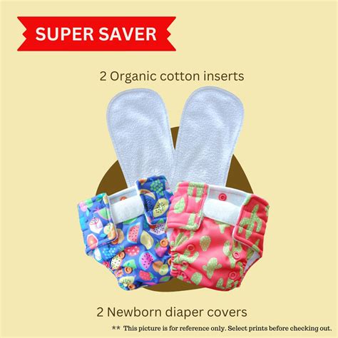Newborn diaper value pack- (2 diapers + 2 inserts) – kiddiehug