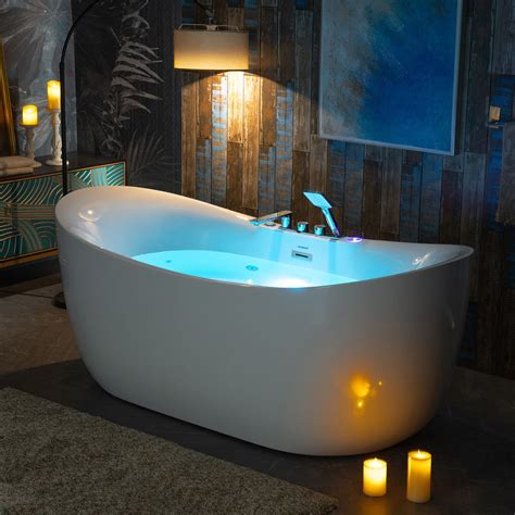Free Standing Jacuzzi Tubs A & E Bath And Shower Una Acrylic 71"
