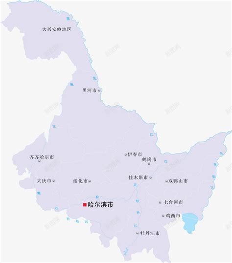 黑龙江行政区划图图片