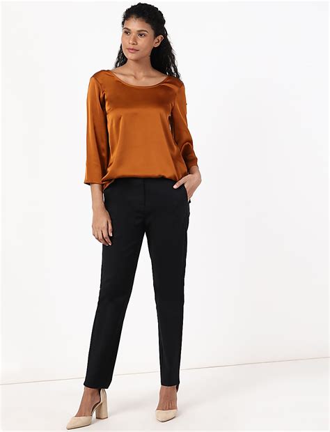 Buy Cotton Slim Fit Trouser at Marks & Spencer