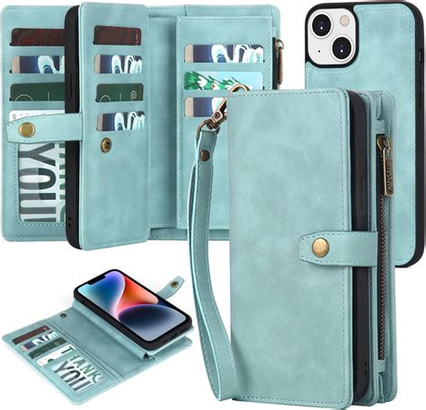 Amazon.com: TwoHead Designed for iPhone 13 Wallet Case with Card Holder ...