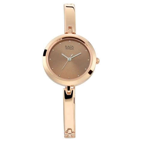 Buy Online Titan Raga Viva Rose Gold Dial Women Watch With Metal Strap ...