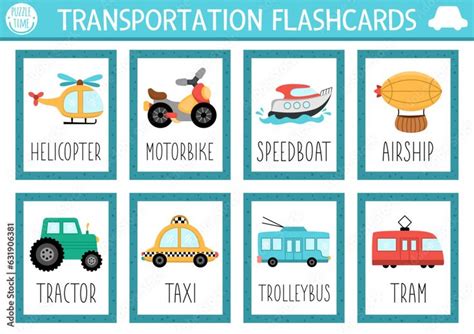 Transportation Flash Cards 的图像结果