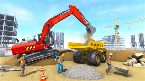 City Road Builder Construction Simulator Game for Kids Heavy Excavator ...