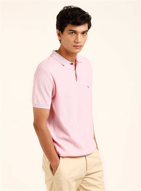 Buy Ceramic Pink Polo | Casual Pink Structure Shirts for Men Online ...