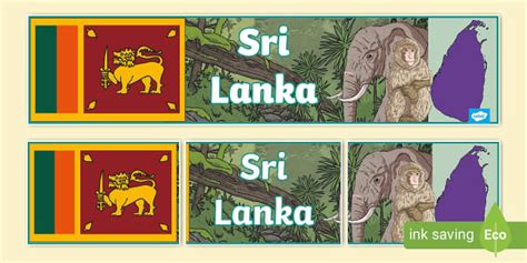 Sri Lanka Display Banner - KS2 (teacher made) - Twinkl