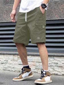 Pitzz Solid Men Green Cargo Shorts - Buy Pitzz Solid Men Green Cargo ...