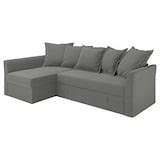 HOLMSUND corner sofa-bed, Borgunda dark grey - IKEA