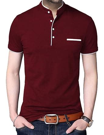 Buy BLIVE Regular fit Solid Men's Henley Neck Half Sleeve Cotton Blend ...