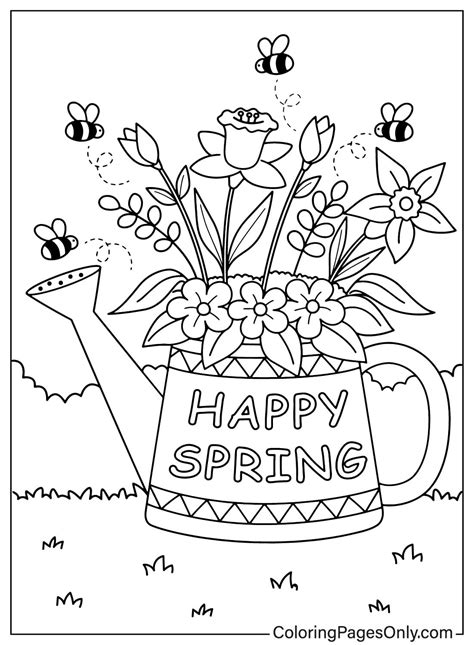 Spring Coloring Pages Super Coloring