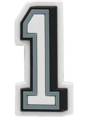 Buy Crocs Jibbitz B&W Number 1 White Jibbitz Charm for Clogs Online