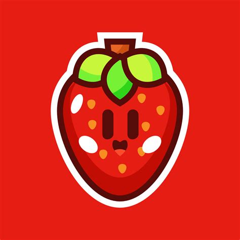 Strawberry cartoon illustration 9514325 Vector Art at Vecteezy