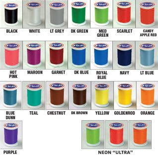 Image result for Rod Wrapping Thread Color Chart