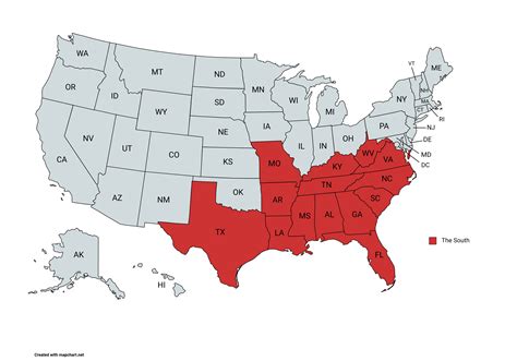 Southern State Of Only Maps Map Of The Southern Part Of The State Of