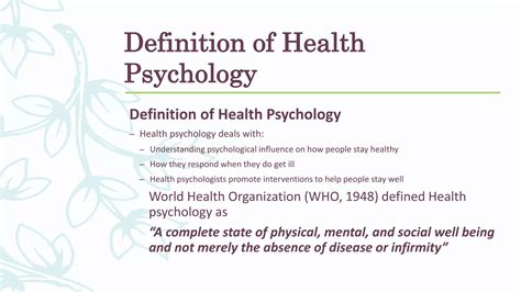 Historical Background of health psychology | PPTX