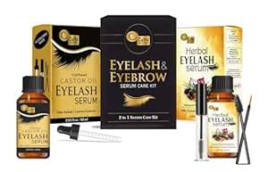 Eyelash and Eyebrow Care Kit | Cold Press Castor Eyelash Serum and ...