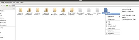 Which file is the menu's configuration file? / Applications & Desktop ...