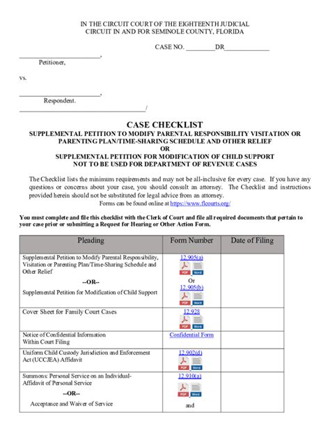 Fillable Online SUPPLEMENTAL PETITION TO MODIFY PARENTAL RESPONSIBILITY ...