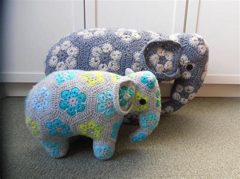 Image result for Crochet African Flower Elephant Tutorial