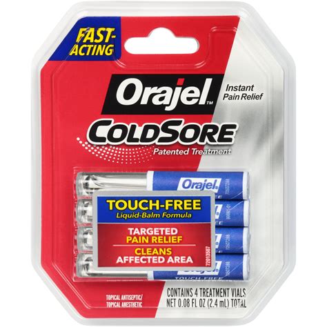 Orajel Cold Sore Treatment – Instant Relief for Cold Sore Pain- From #1 Oral Pain Relief Brand ...