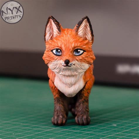 3d printed and painted articulated fox. : r/cults3d