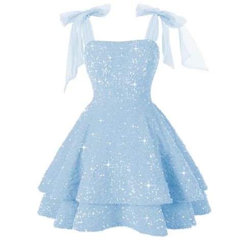 Miao Duo Sparkly Sequin Short Homecoming Dresses 2025 Spaghetti Strap ...