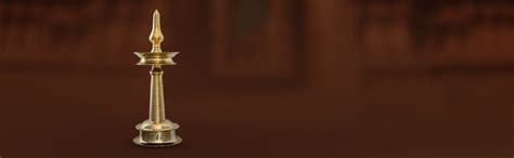 Buy Mannarcraft Brass Big Nila Vilakku (Golden, 3 feet) Online at Low ...