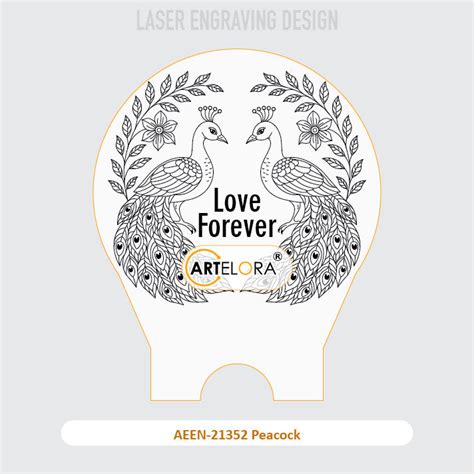 Laser Engraving Peacock – ArtElora