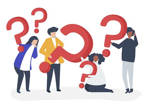 Grupo de personas con iconos de signo de interrogación - Descargar ...