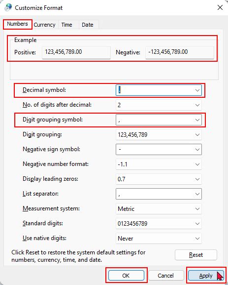 Number Format 的图像结果