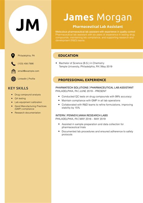 Image result for Lab Assistant Resume Example