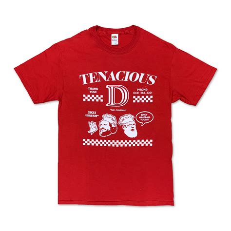 Spicy Meatball Tour 2023 [RED] T-shirt – Tenacious D