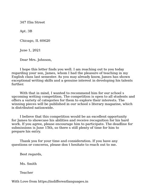 3 Examples of A Friendly Letter Example