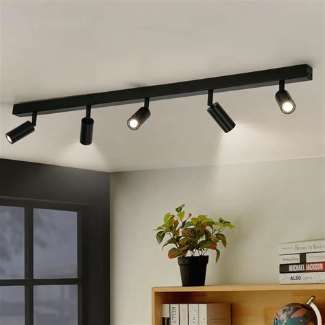 Eofiti 5 Way Ceiling Light Fitting Black Spot Light Ceiling Spotlight ...
