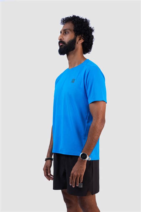 Men Performance Running Tee - Blue | 42KM – FortyTwoKM
