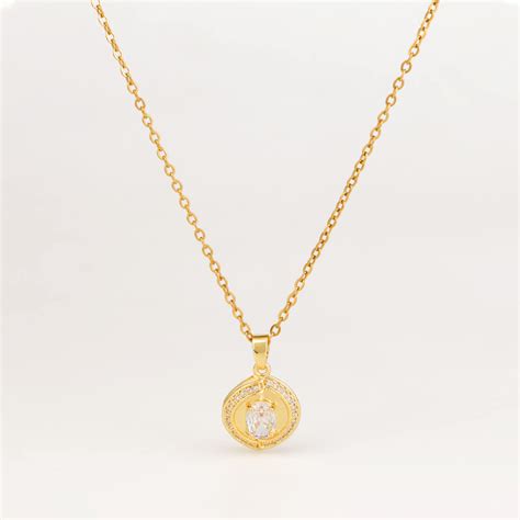 Mini Disc 18K Gold Plated Necklace – Ash Designs