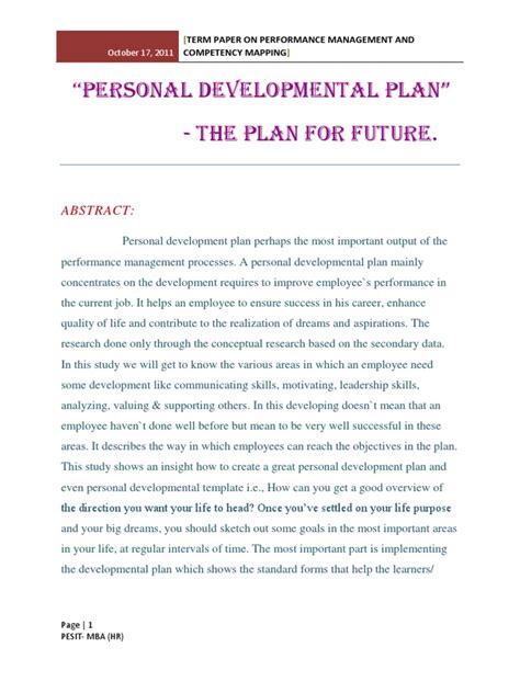 Image result for Personal Development Plan Paper