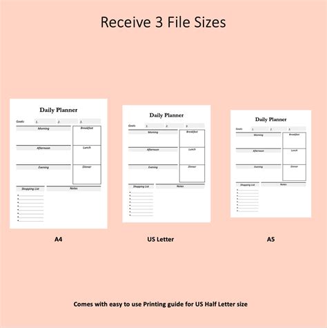 Simple Printable Daily Plan 的图像结果