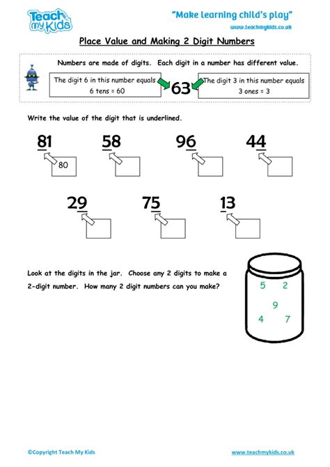 Image result for 2-Digit Numbers Value